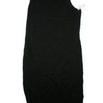 Athleta NWT New Womens Long Sleeveless Sweater Dress Black Gray L Large Slits Photo 1