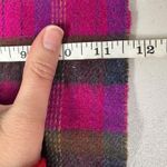 Moonbat 100% Wool Pink Brown Plaid Fringe Scarf Womens Accessories Casual Photo 2