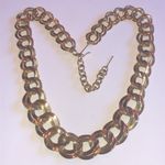 Vintage Gold Tone Graduated Chain Link Retro Chunky Boho Necklace Photo 5