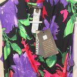 Roberto Cavalli size 42 IT long stretchy silk ruche flower spring summer dress Photo 1