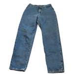 L.L.Bean Vintage High Rise Mom Flannel Lined Medium Wash Jeans 16T Photo 0