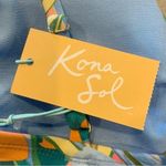 Kona Sol WOMEN'S New Swim Abstract Tropical Print Tie-Front Bikini Top Photo 6