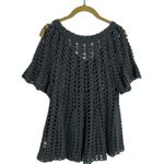 YA Los Angeles  Crochet Flounce Sweater Top Small Photo 3