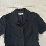 Tamotsu dark blue patterned short sleeve blazer top size small Size M Photo 1