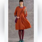 Gudrun Sjoden Organic Cotton Dress In Rust Checker Plaid W2028 Sz S Orange Photo 1