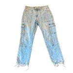 Kancan Winston high rise cargo light wash jeans 7/27 Blue Photo 1