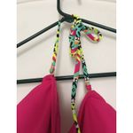 Xhilaration One Piece Women's Size Medium Pink Multicolor Print Pink Swim Top Photo 1