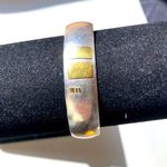 22 kt gold silver Lisa Ceccorulli Vintage Cuff Bracelet Brutalist Minimalist Photo 1