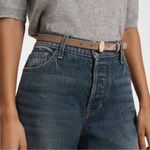 Veronica Beard NWOT Dash Suede Narrow Belt in Bark Brown Women’s Sz Small Photo 0