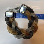 Tricolor Braided Mesh Necklace & Bracelet Matching Set Multiple Photo 4