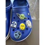 Crocs Blue Star Wars  Clogs Yoda R2D2 C3PO Millennium Falcon Jibbitz size W9/M11 Photo 2