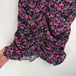 ZARA NWT Floral Ruched Mini Skirt Sz Medium Viscose Ruffle Flounce Tulip Hem Photo 6