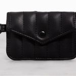 BEIS  Black Travel Drink Faux Fur Koozie Sling‎ Bag Wallet Strap Accessory NWT Photo 5