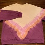 Free People Movement Ombre Metti‎ Crewneck Sweatshirt Small Tie Dye Purple Photo 3