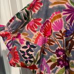 Velvet By Graham And Spencer Delilah Blouse Tahiti Large Floral Short Sleeve Top Photo 3