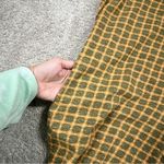 Known Supply Women’s Organic Cotton Cadence Overall Retro in Apricot Plaid M Yellow Size M Photo 9