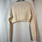 RE/DONE  Ivory White Cable Knit Cropped Sweater Size Small Photo 2