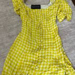 Vanessa Mooney  yellow gingham dress size small Photo 1