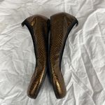 Theory Copper Snake Print Flats Women's 8.5 Brown Photo 7