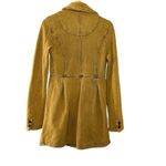 3 Doves Mustard Yellow Fleece Lined Boho Cottagecore Button Jacket Coat M Size M Photo 2