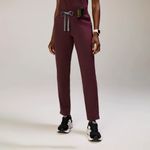FIGS Tena FORMx Slim Tapered Scrub Pants in Burgundy, Size Small Photo 1