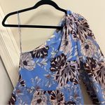 Alexis NWT  Abanna Blue Ruffle Floral One Shoulder Asymmetrical Dress Size XS Photo 10