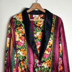 Victoria's Secret Women's Vintage Gold Tag Satin Floral Double-Breasted Blazer M Photo 1