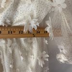 Audrey Parks Francesca’s Puff Sleeve Floral Mini Dress M Babydoll Cottagecore White Size M Photo 8