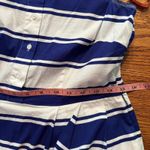 Milly Dress Cobalt Blue/White Striped Sleeveless Side Zip Pocket Dress Womens 10 Photo 10
