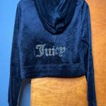 Juicy Couture  Velour Rhinestone Logo Hoodie – Liquorice Black – Women’s XL NWT Photo 0