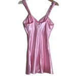 Cacique vtg  90s ladies pink button up nightie babydoll romper size small sexy Photo 7