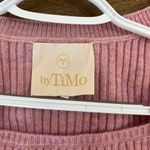 By Timo‎ Womens Top Merino Wool XS Pink Ribbed Stretch Puff Sleeve Soft Sweater Photo 2