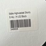 Princess Polly Cut Off Eddie Highwaisted Jean Short Shorts Black Size 4 Photo 3