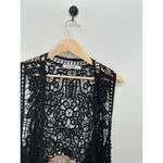 Origami Women Black Crotchet Vest Cardigan Size S/M Boho Festival Hippie Country Size M Photo 3