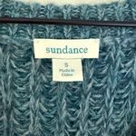 Sundance  Wool Blend Long Sleeve V Neck Cable Knit Sweater Blue Size Small Photo 2