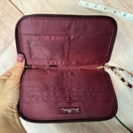 Vera Bradley  Maroon Medallion Wallet Quilted Zip Around Wristlet Retired READ Photo 4