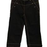 Free People black cropped wide leg 6 sailor front contrast stitch lace up back Photo 0