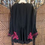 Rock & Roll Cowgirl  Black and Pink Sheer Blouse Size XL Photo 5