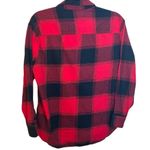 Old Navy Red Buffalo Plaid Boyfriend Flannel Photo 1