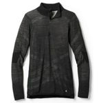 Smartwool NWT Intraknit Merino 200 1/4 Zip Base Layer Top Black/White Size Small Photo 0