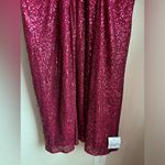 ASOS NWT Burgundy Red Sequin 3/4 Sleeve Wrap Midi Maxi Formal Cocktail Dress 22 Photo 10