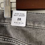 PacSun Gray High Waisted Denim Boy Shorts Photo 9
