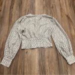 Etophe studios  Women’s Sz Small Blouse Cropped Floral Print Button Boho Cottage Photo 7