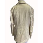 Vera Pelle  Women's Cream Leather Zip Up Jacket Size 48-XL SKU 4944 Photo 3