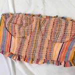 Pilcro pink rainbow multi smocked tube top Photo 5