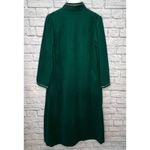 Vintage Carriage Court 1/2 Zip Housecoat Robe Muumuu Gown M Green Embroidered Size M Photo 6