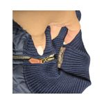 J. McLaughlin  Navy Quilt/Knit Women's Silk Jacket Size: S Photo 2