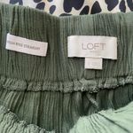 Loft NWOT  women’s high rise straight olive green stretch elastic‎ loose pants S Photo 5