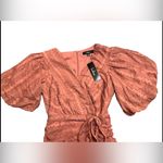 Lulus Cherish This Moment Rusty Rose Ruched Asymmetrical Mini Dress NWT Photo 5