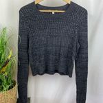 Gianni Bini  Gray Knit Long Sleeve Crew Neck Sweater NEW L Photo 0